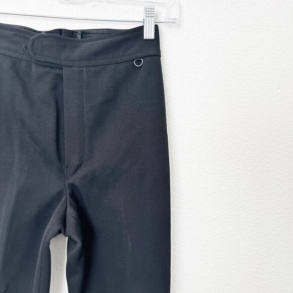 [Roffe] Vintage Black Tapered Jett Stirrup Ski Snow Pants Nylon Stretch Sz 4L - Picture 4 of 11